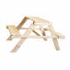 Столик деревянный детский с двумя скамейками